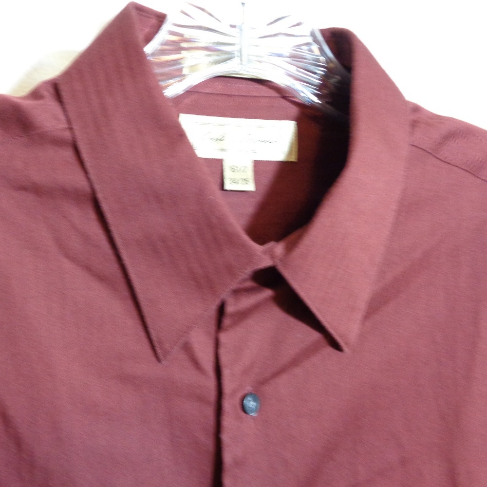 Croft & Barrow Herringbone Twill Maroon Shirt